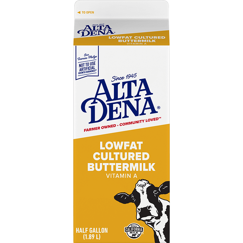 1% Lowfat Cultured Buttermilk Paper Half Gallon